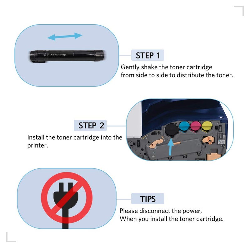 Leize Compatible WorkCentre 7120 7125 7220 7225 Toner Cartridge Replacement for 006R01457 006R01458 006R01459 006R01460, Black 22,000 & Color 15,000 Pages [KCMY-4PACK] - Image 4